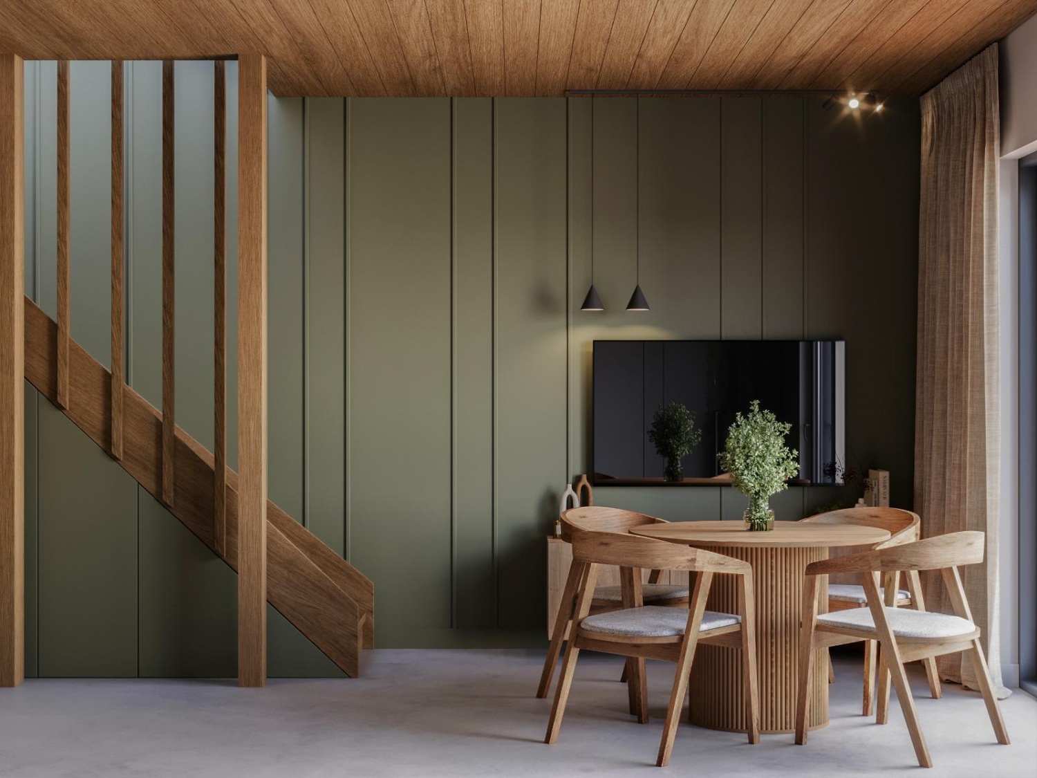 Oak Lake — salon z aneksem kuchennym